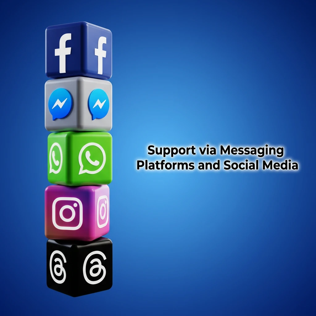 Support via Messaging Platforms and Social Media