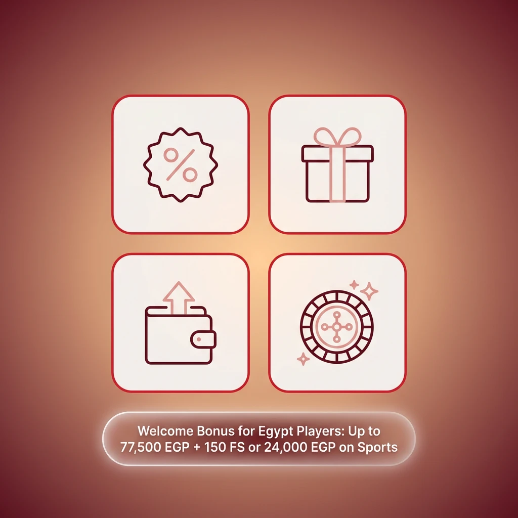 Welcome Bonus for Egypt Players: Up to 77,500 EGP + 150 FS or 24,000 EGP on Sports