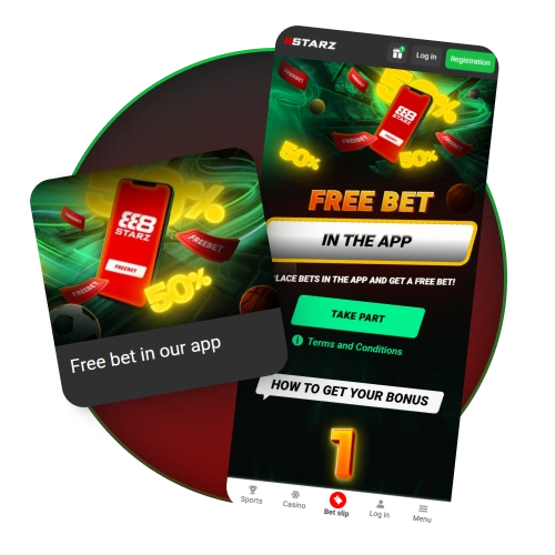 Claim a special gift for setting up the 888starz app on your device.