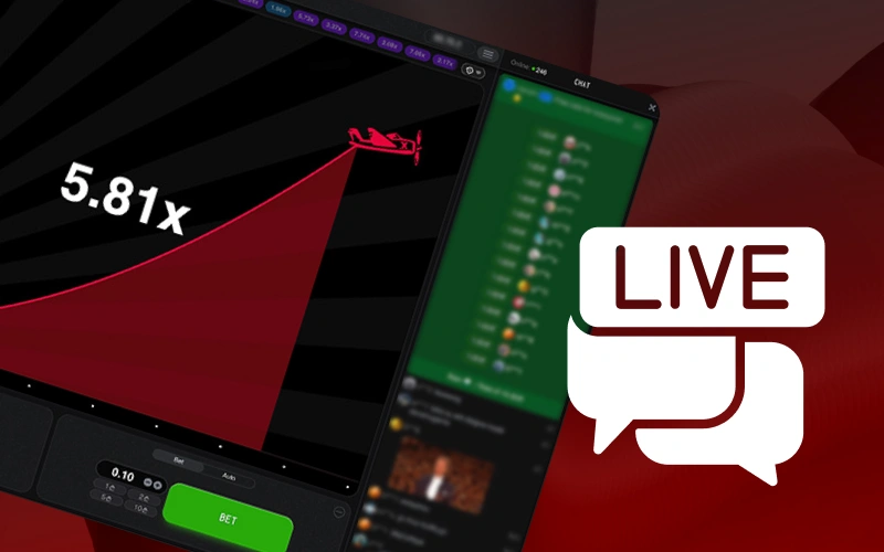 Connect with other crash game enthusiasts through the interactive Aviator live chat at 888starz.