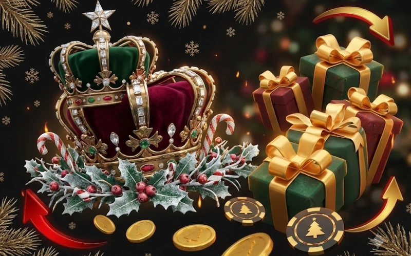احتفل بيومك المميز واحصل على مكافأة عيد الميلاد الترحيبية المجانية للعب في الكازينو.