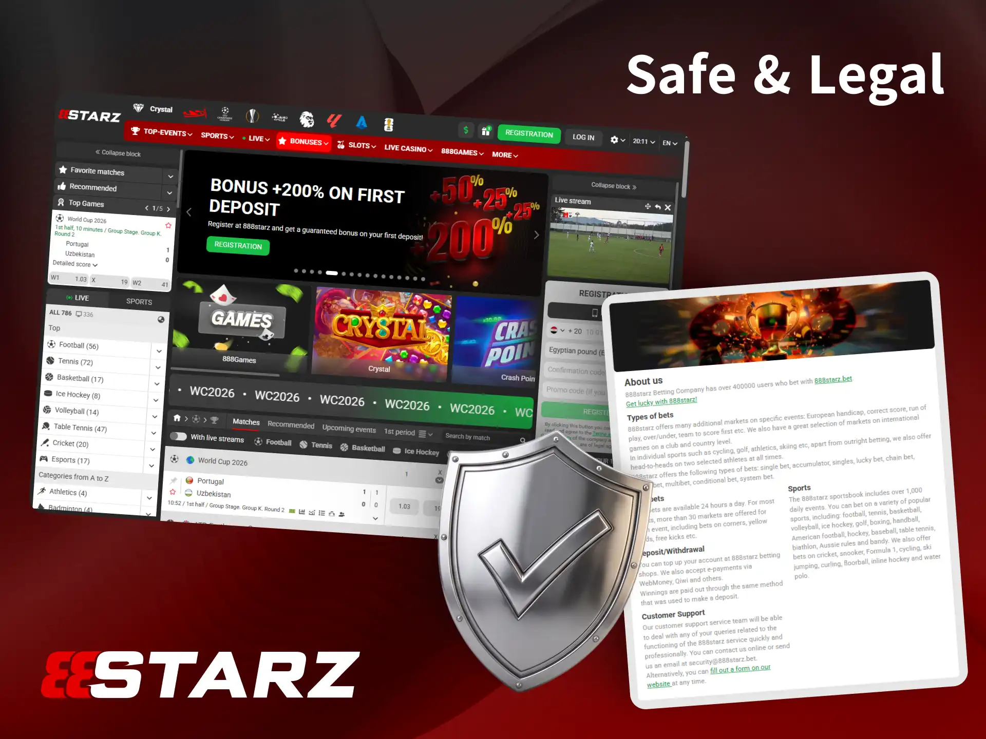 Verify why 888starz is safe and completely legal for Egyptian players.