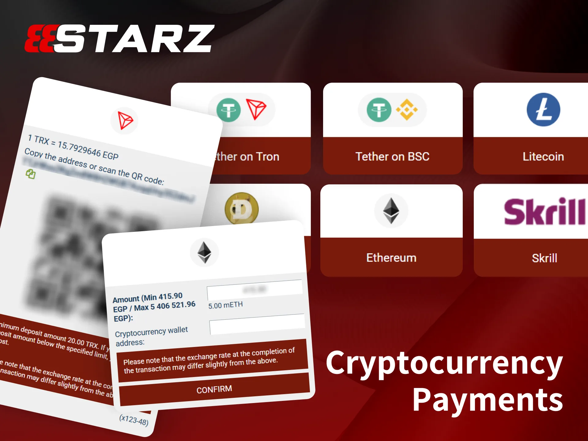 Use cryptocurrency for payment transactions on 888starz.
